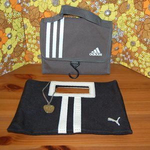 ADIDAS medium Grey Organizer Toiletry case & PUMA small cute HANDBAG Clutch